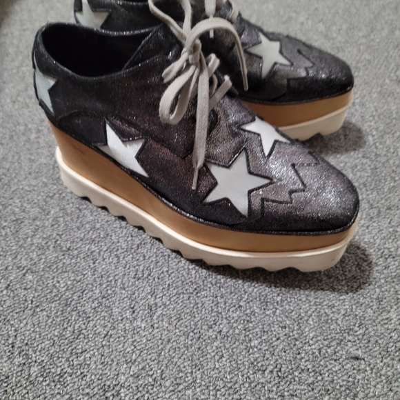 🌟Host Pick🌟Stella McCartney Elyse Stars Glitter Platform Snea - Picture 3 of 4